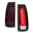 ANZO 88-99 Chevy GMC C K1500 2500 3500 Full LED Light Tube Taillights Black Housing Smoke Lens Online Hot Sale