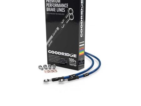 Goodridge 00-01 Ducati 996R Electric Blue Race Front SS Brake Lines For Discount