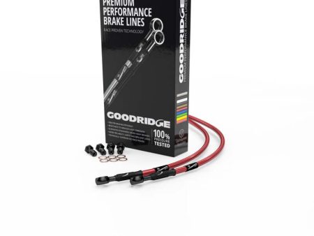 Goodridge 07-11 Ducati 1098 R&S 1198 S Red Clutch Lines w Black Fittings Online Hot Sale