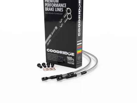 Goodridge 98-02 Yamaha R6 Clear Rear SS Brake Lines w Black Fittings Sale