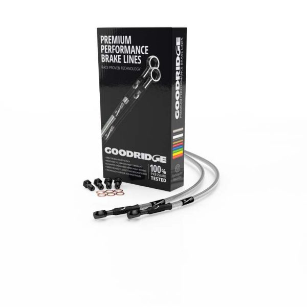 Goodridge 98-02 Yamaha R6 Clear Rear SS Brake Lines w Black Fittings Sale