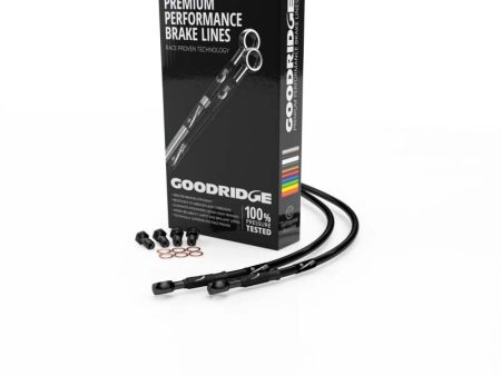 Goodridge 00-01 Ducati 996R Black Race Front SS Brake Lines w Black Fittings For Discount