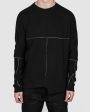 Asymmetric hem sweatshirt black Cheap