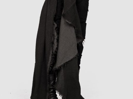 Structured cotton scarf anthracite Online now