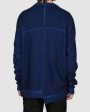 Asymmetric hem sweatshirt royal blue Online Sale