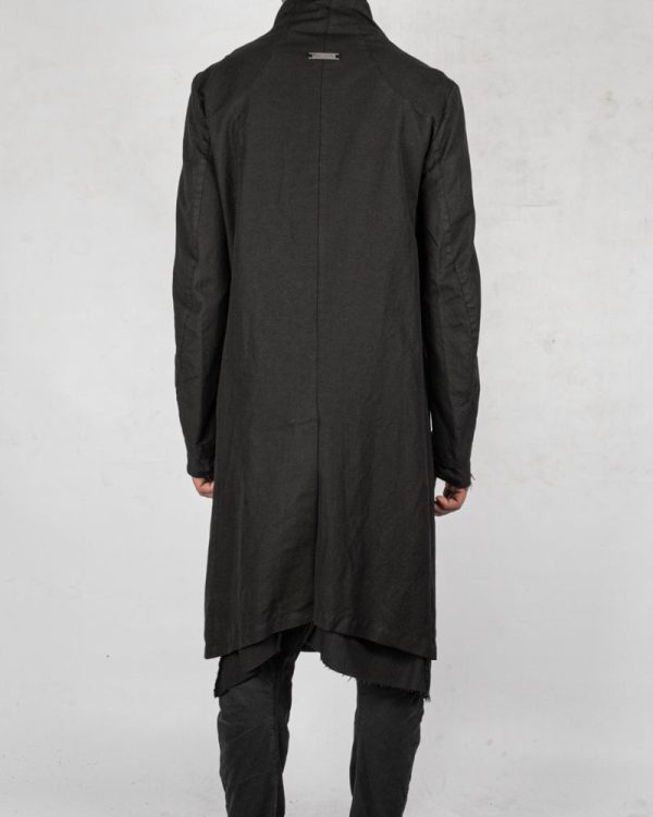 Layered linen blend button up coat Online Hot Sale