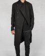 Layered linen blend button up coat Online Hot Sale