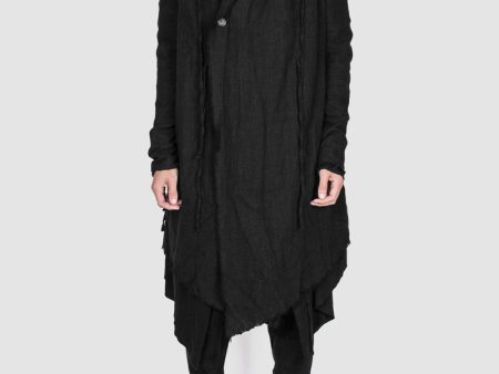 Front layered linen coat Hot on Sale