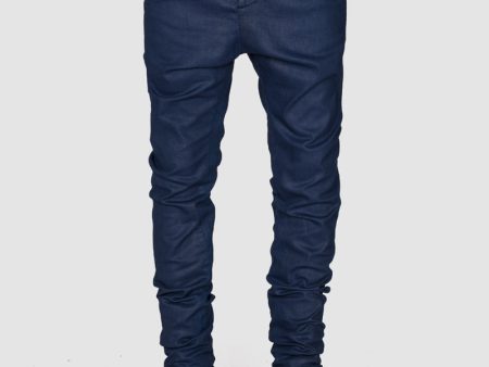 Coated skinny trousers royal blue Discount