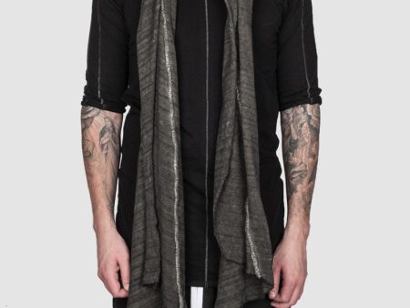 Swathed stonewashed scarf grey Discount