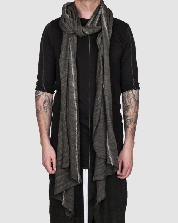 Swathed stonewashed scarf grey Discount