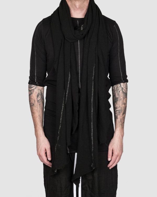 Swathed stonewashed scarf black For Cheap