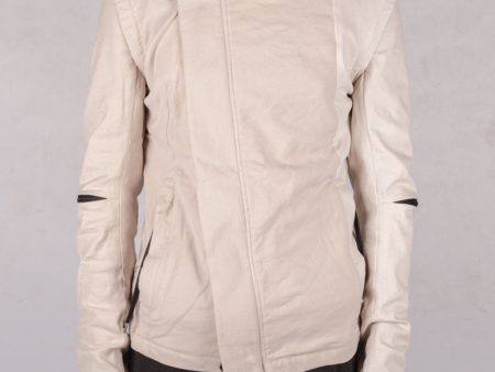 Off-set zip up funnel neck jacket Supply