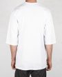 Asymmetric crew neck tshirt white Online Sale