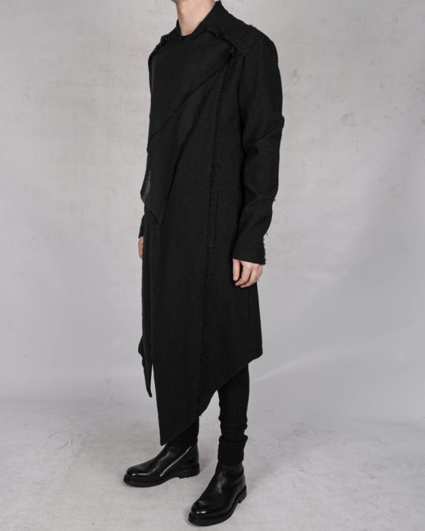 Asymmetric cotton coat For Sale