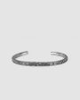 Notched oxidized silver bracelet Supply