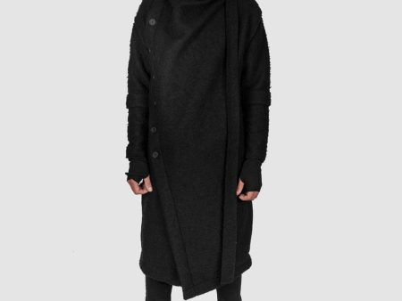 Asymmetric hooded coat Online Sale