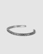 Notched oxidized silver bracelet Supply