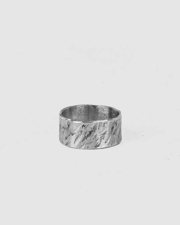 Rugged oxidized silver ring Hot on Sale