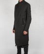 Layered linen blend button up coat Online Hot Sale