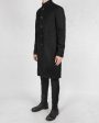 Long korean neck wool coat Cheap