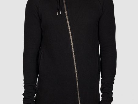 Zip up hooded sweatshirt black Supply