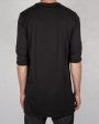 Asymmetric band tshirt black Online now