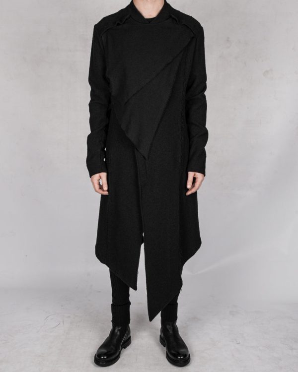 Asymmetric cotton coat For Sale