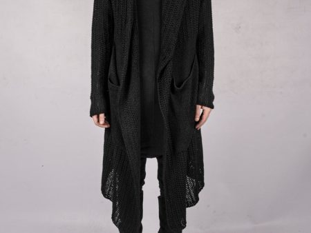 Asymmetric knitted cardigan Online Sale