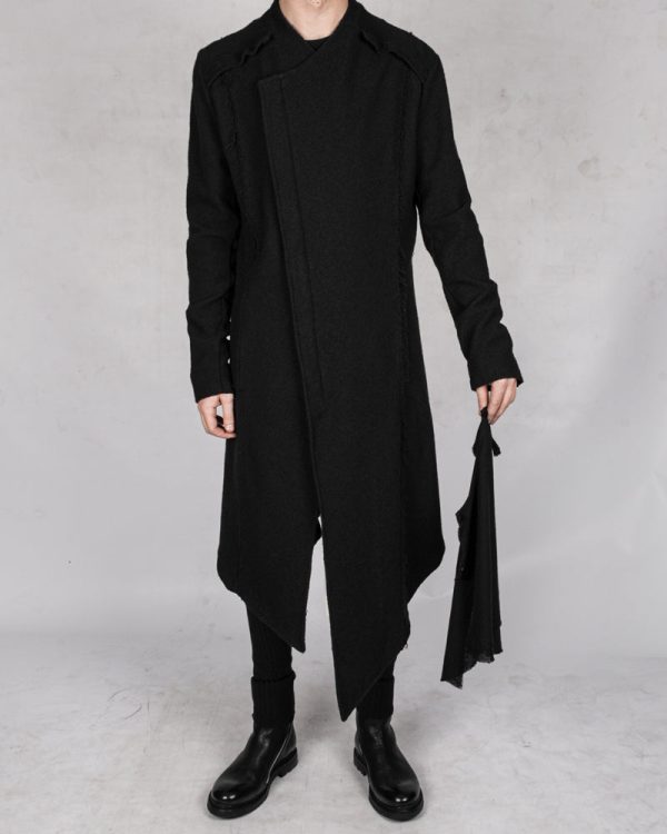 Asymmetric cotton coat For Sale