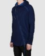 Zip up hodded sweatshirt royal blue Fashion