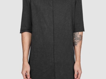 Björg reversed drapeneck tee - charcoal For Cheap