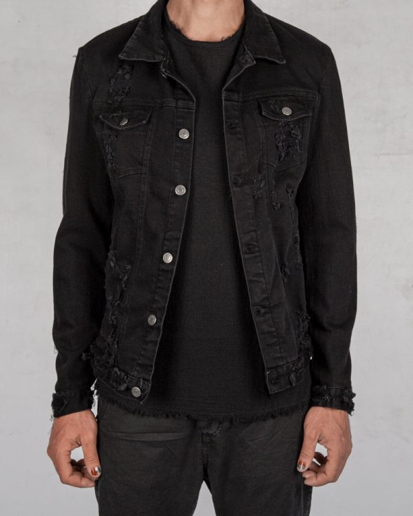 Denim sport jacket black on Sale