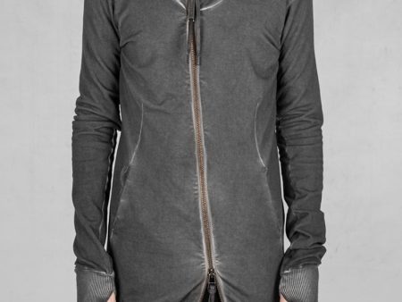 Zip up hooded sweatshirt anthracite Online Hot Sale